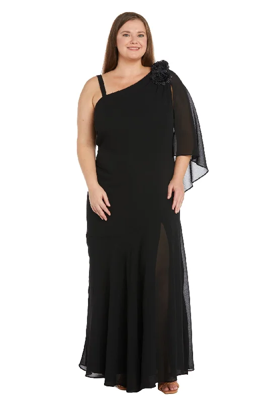 R&M Richards 3304W Long Glitter Formal Plus Size Dress