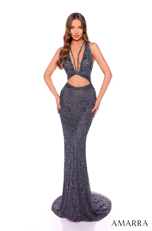 Amarra 88127 Long Formal Mermaid Beaded Prom Dress