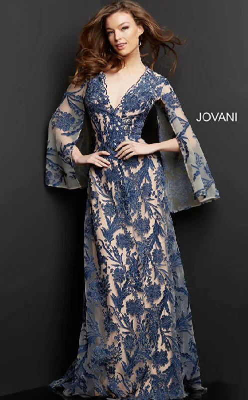 Jovani 00752 Navy/Nude 6 Sale