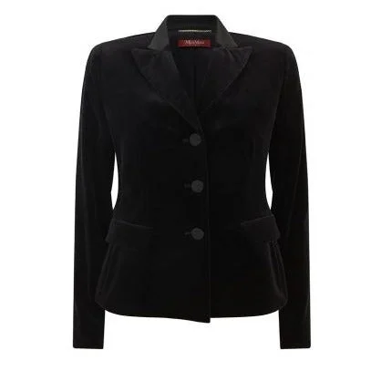 Zelota Tailored Velvet Jacket Black