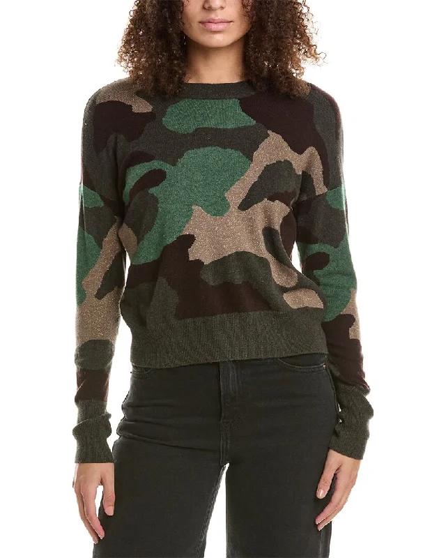 Autumn Cashmere Camo Intarsia Cashmere Sweater