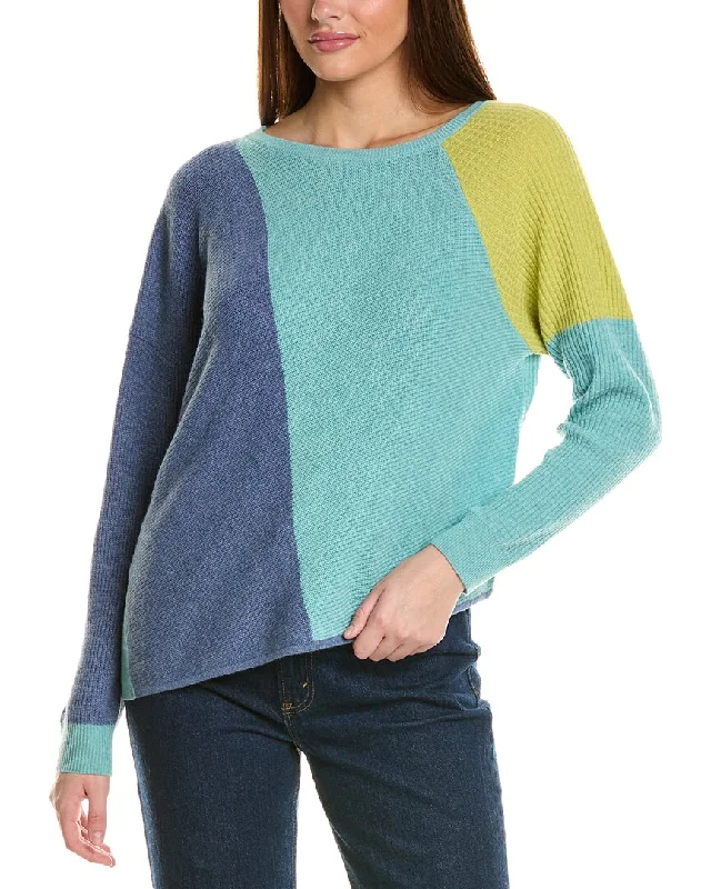 Collaboration Mixed Media Crewneck Cashmere Sweater