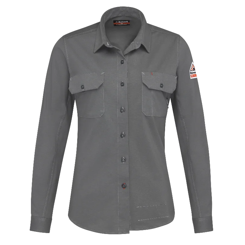 Bulwark Women's Flex Knit Button Down Work Shirt  - STG5