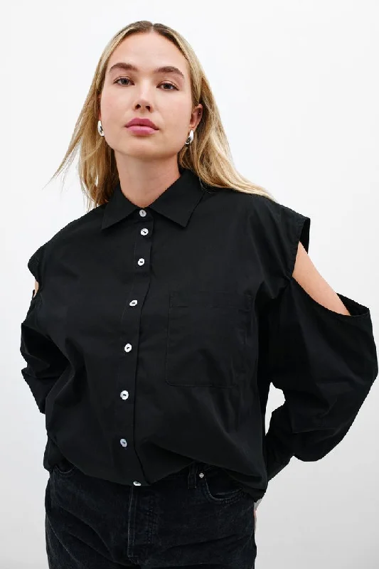 Downtown Boyfriend Shirt in Black by Marcella