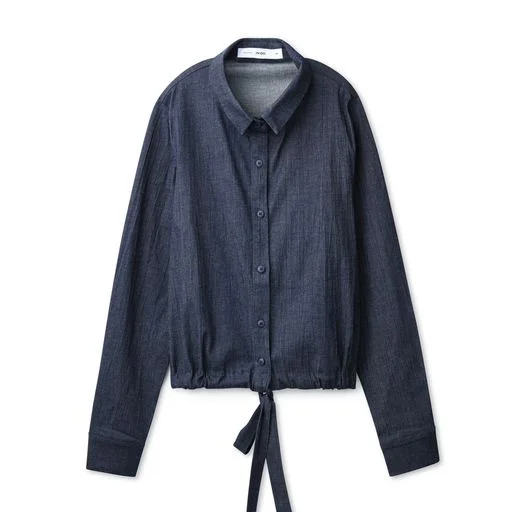 Signature Drawstring Shirt - Blue Denim