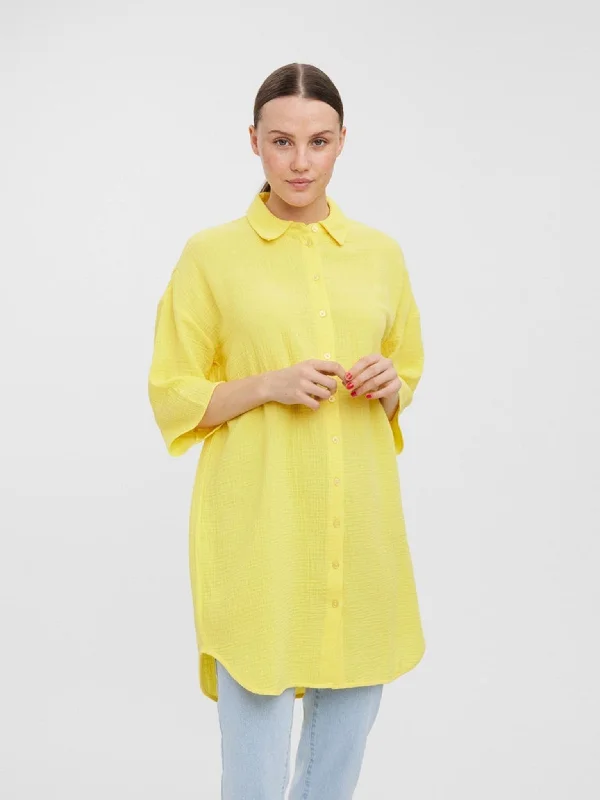 Natali 3/4 overshirt - Yellow