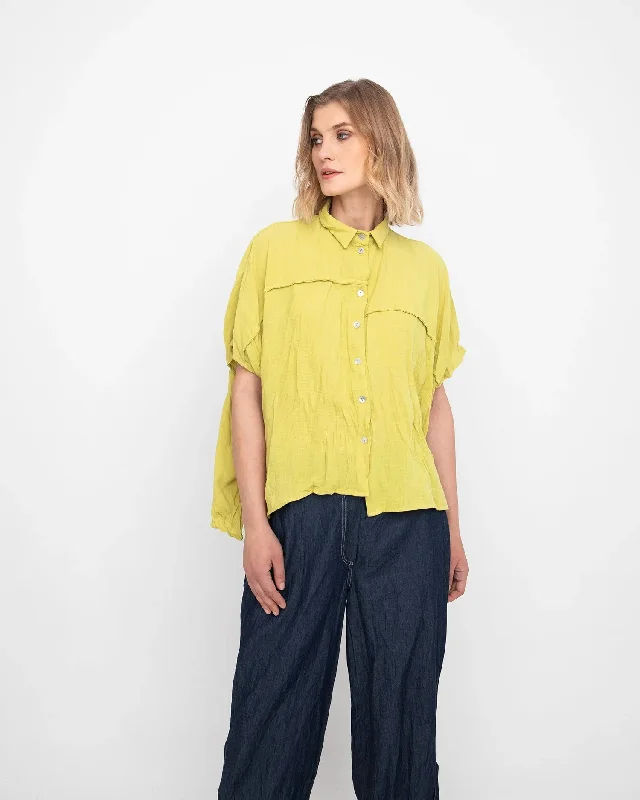 Ozai N Ku Easy Button Down Shirt, Yellow