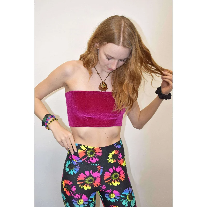 Tube Top Bandeau - Fuchsia Velvet