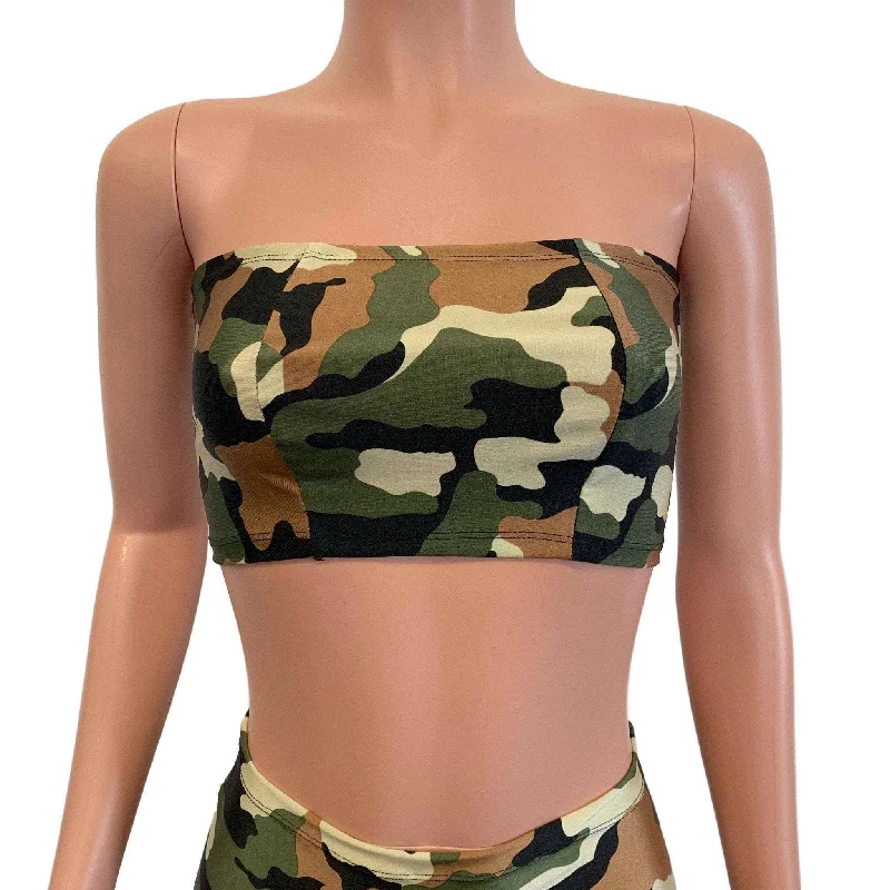 Tube Top Bandeau - Camo Camouflage