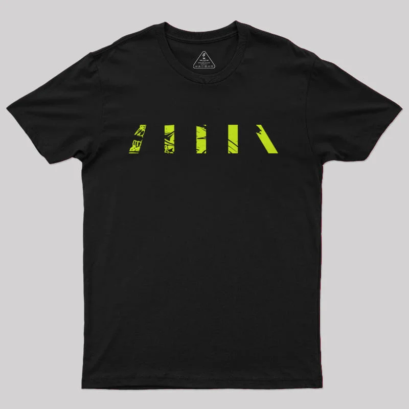 Alien Green Pattern Geek T-Shirt