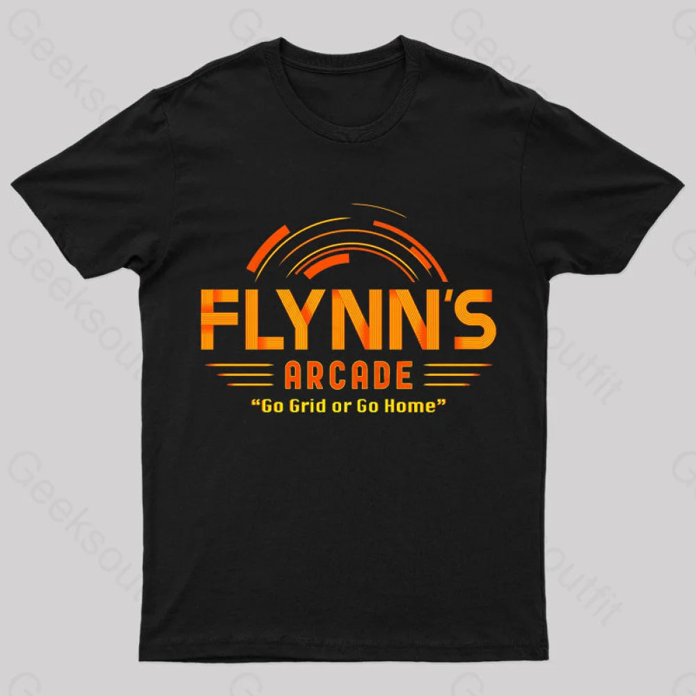 Flynn's Arcade Go Grid or Go Home T-Shirt