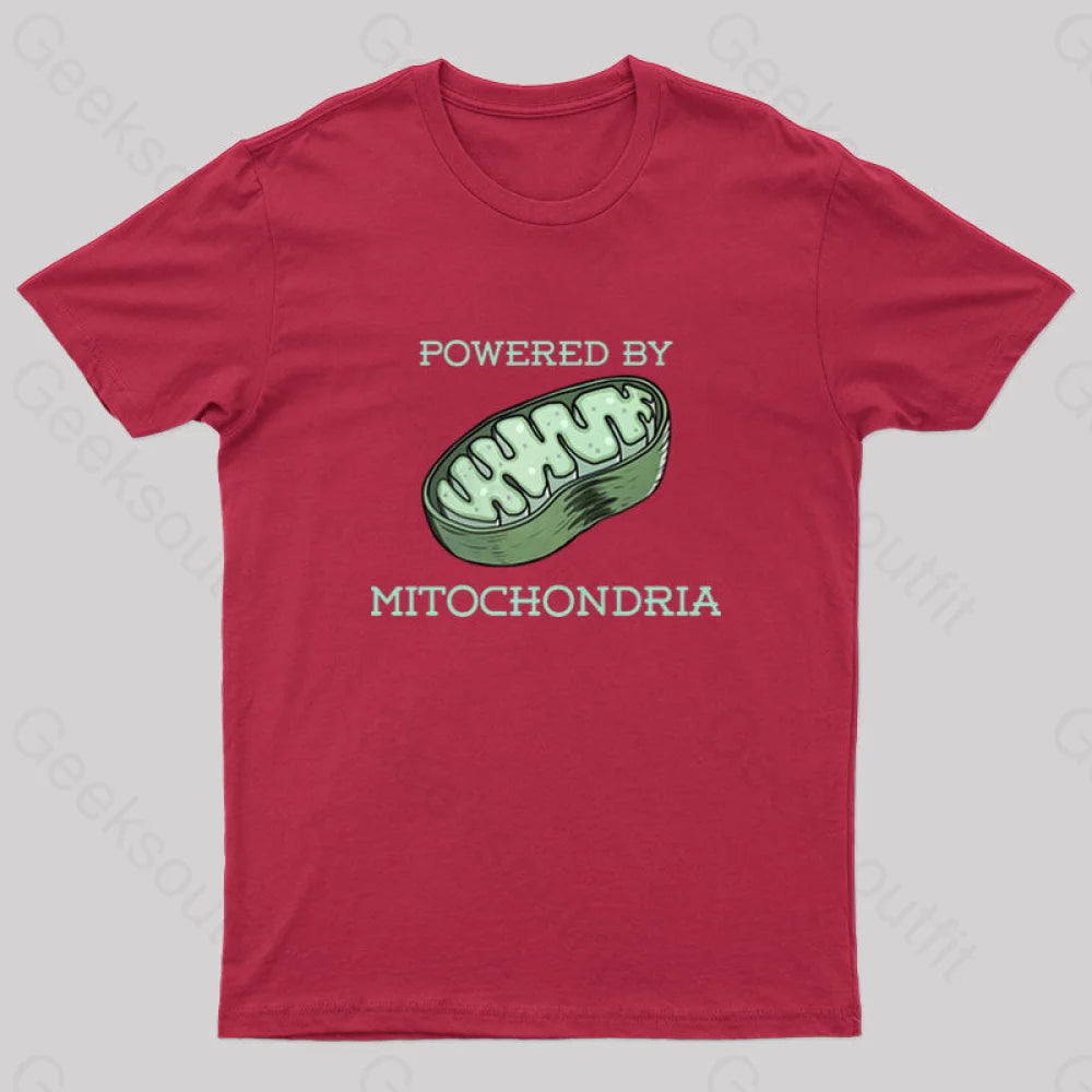 Powered by Mitochondria Nerd T-Shirt