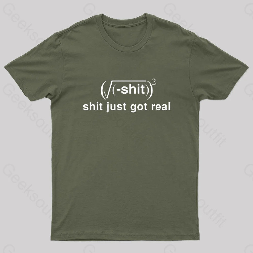 Shit Just Got Real Geek T-Shirt