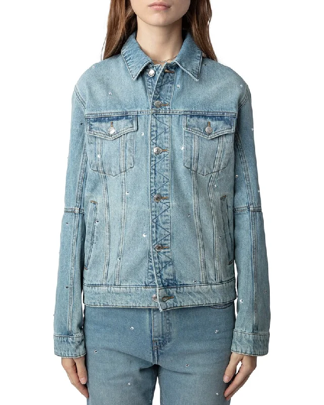 Zadig & Voltaire Kasy Denim Eco Strass Jacket