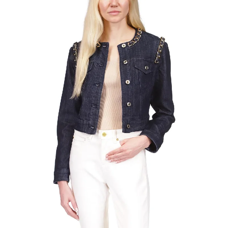 Womens Chain Denim Denim Jacket