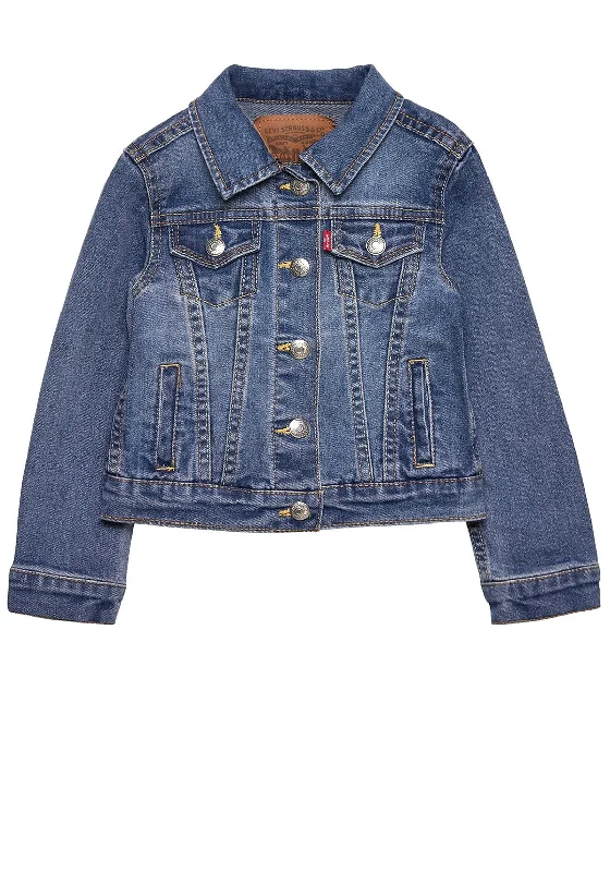 Levis Girls Bristol Trucker Denim Jacket, Blue