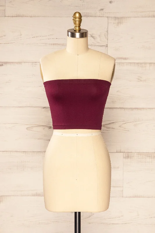 Dolna Burgundy | Bandeau Top