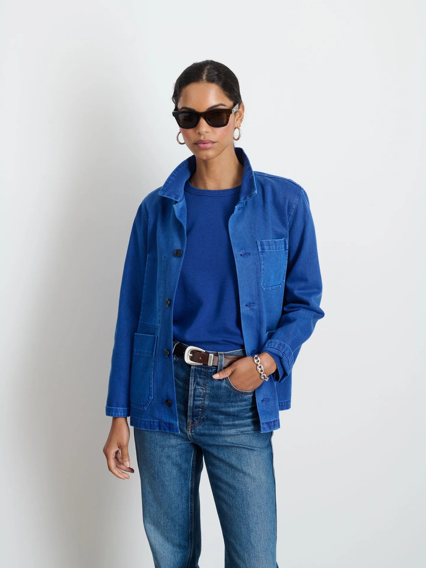 Alex Mill - Electric Blue Britt Work Jacket Recycled Denim