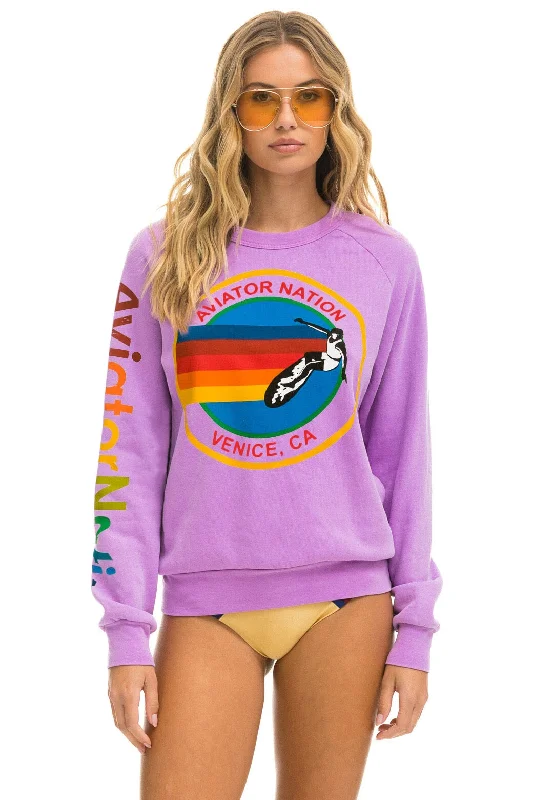 AVIATOR NATION SWEATSHIRT - NEON PURPLE