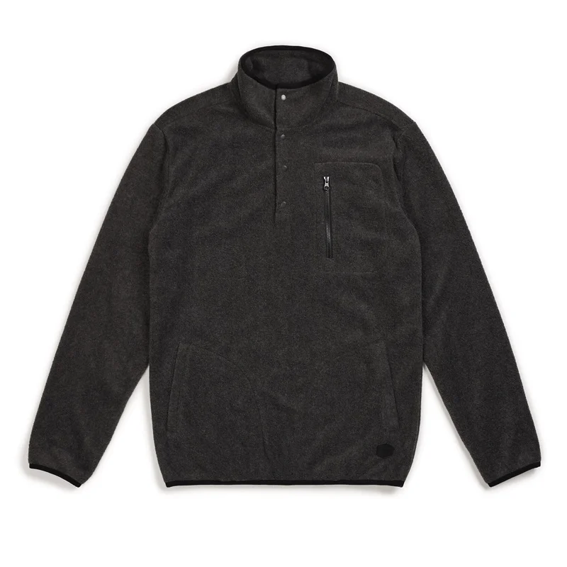 Brixton - Higgins Fleece Pullover - Heather/Black SALE