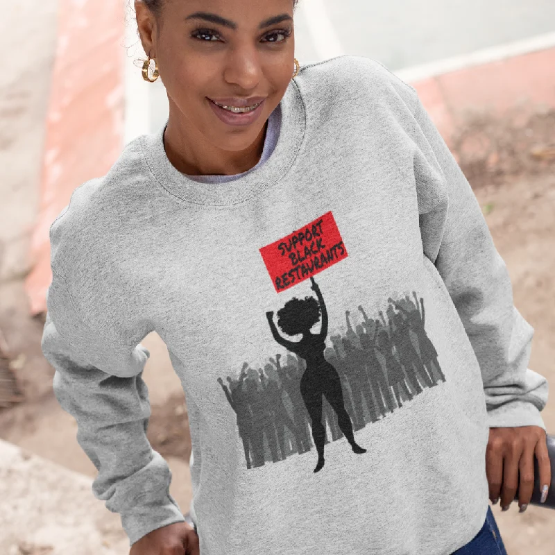 Support Black Restaurants Unisex Crewneck Sweatshirt