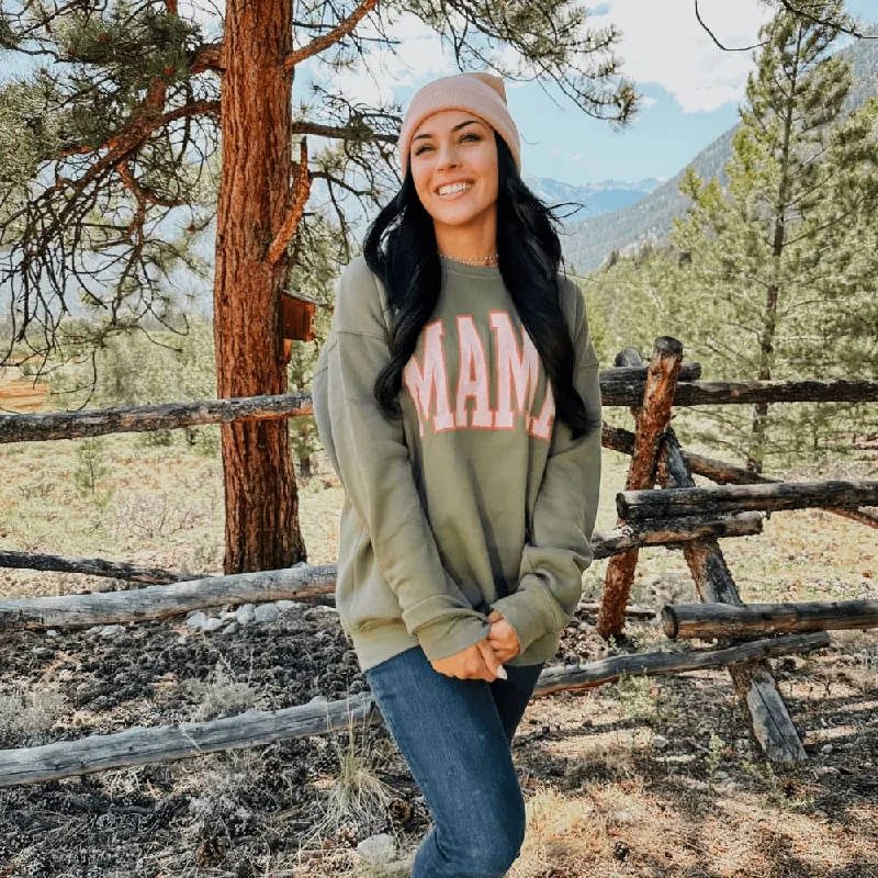 Fall Mama Sweatshirt - Military Green