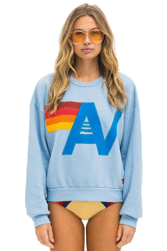 LOGO STITCH RELAXED CREW SWEATSHIRT - ICE