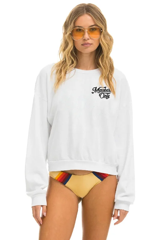 MEMBER EXCLUSIVE RELAXED SWEATSHIRT - WHITE