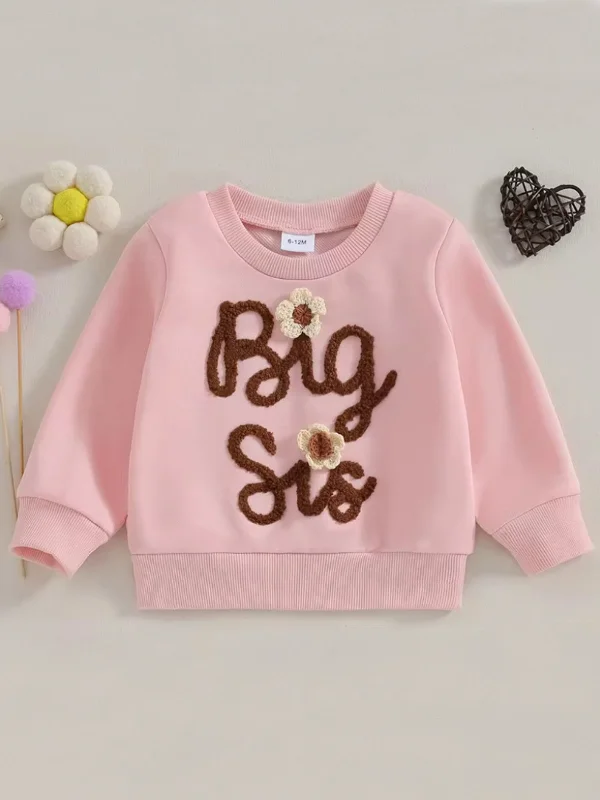 Girls Matching Long Sleeve Cotton Big Sis Outfits