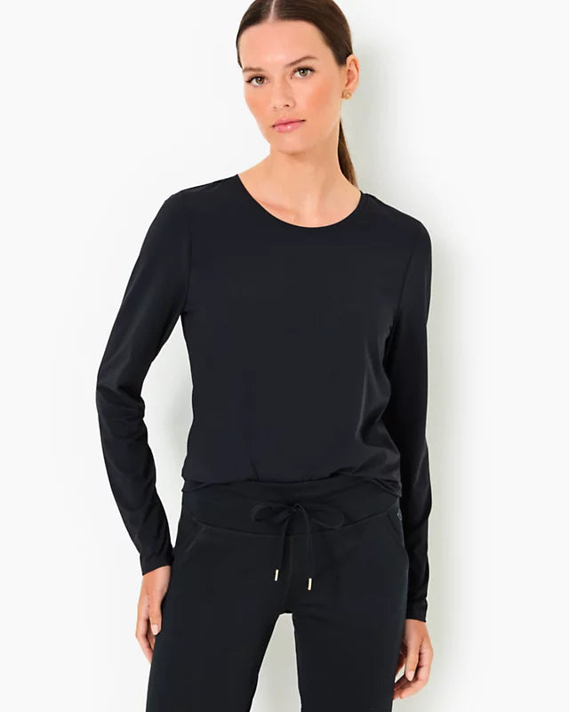 Lilly Pulitzer Women's UPF 50+ Luxletic Westley Long Sleeve Active Tee - Noir