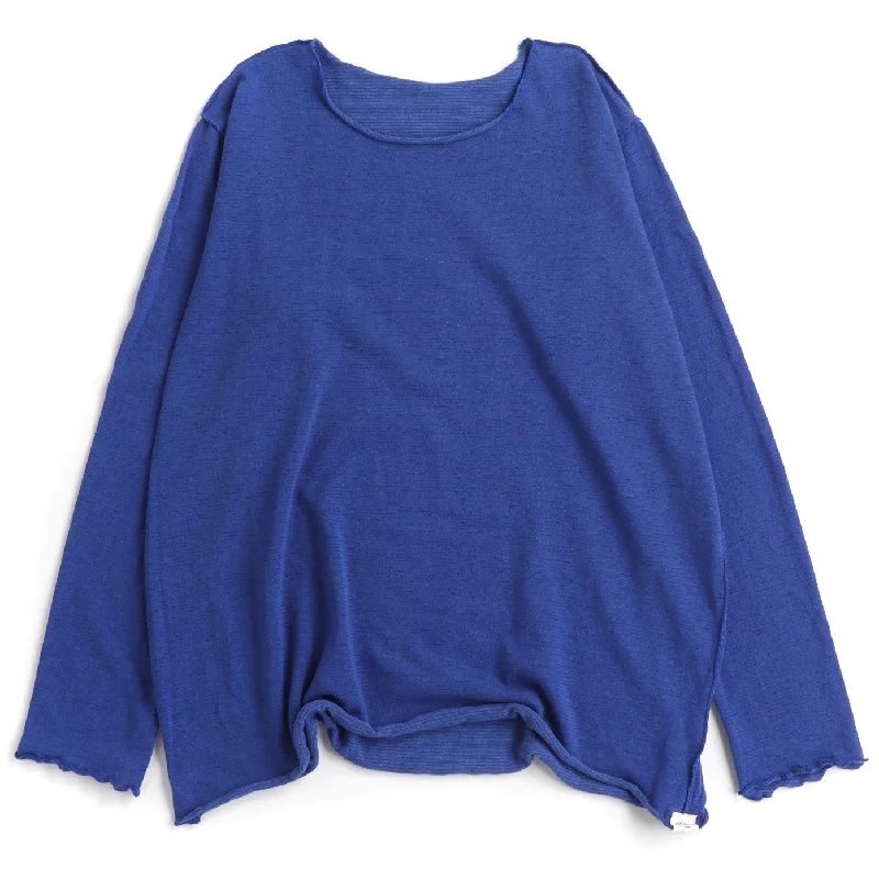 TAMAKI NIIME Cotton Long Sleeve Reversible Tee - Winter Blues