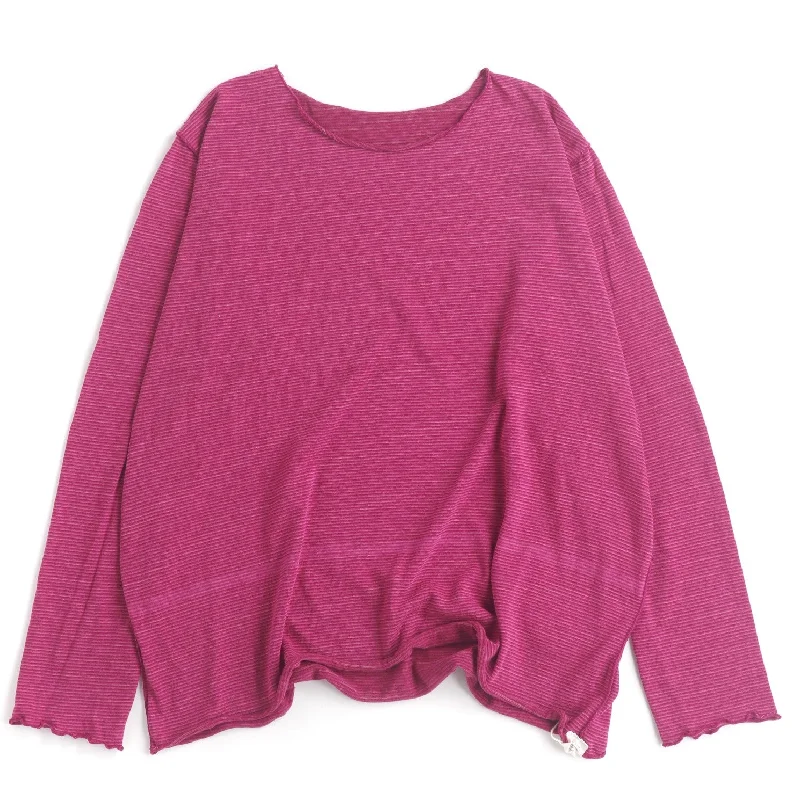 TAMAKI NIIME Cotton Long Sleeve Reversible Tee - Winter Pinks