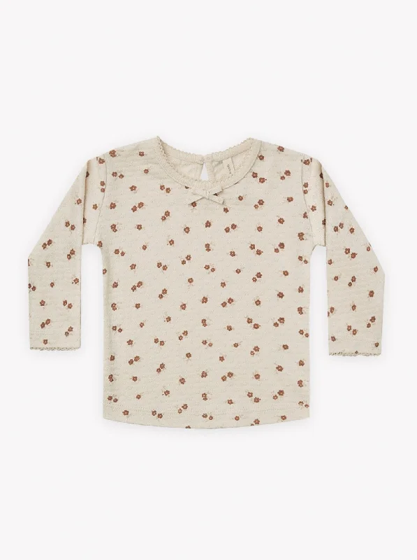 The Pointelle Long Sleeve by Quincy Mae - Natural - BABY