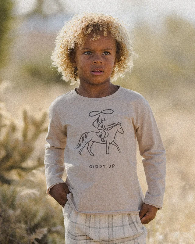 The Raw Edge Long Sleeve Tee by Rylee + Cru - Giddy Up - BABY