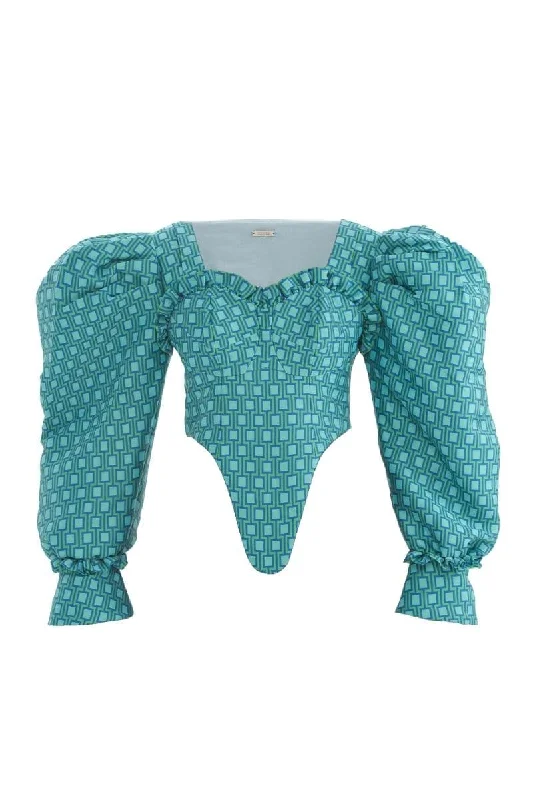 BLUE SWAN CROSET BLOUSE