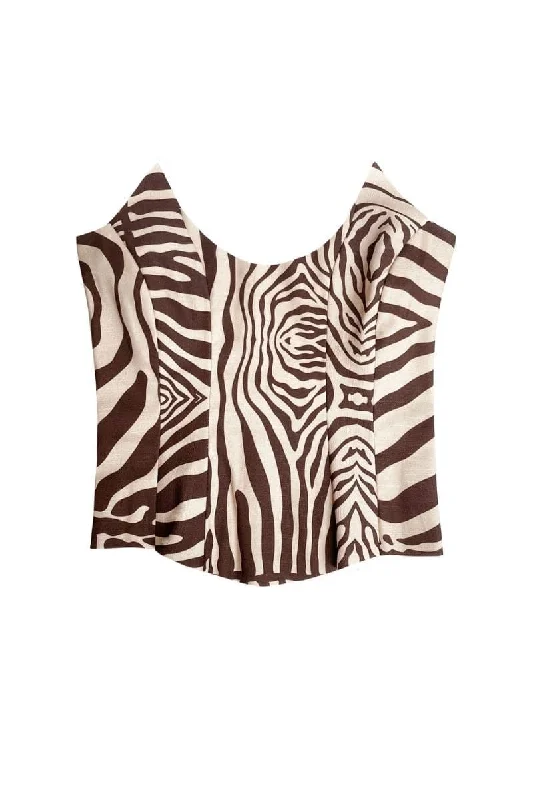 CHOCOLATE ZEBRA NIARA CORSET